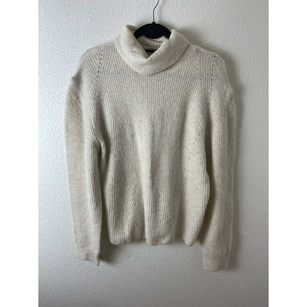 TOPSHOP ROLL NECK Sweater Size 8-10 (Medium) Turtle Neck Cream NWT